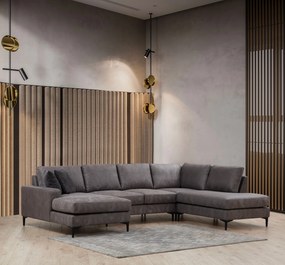 Sofá de Canto Porto Corner – Antracite – 155 cm x 314 cm x 200 cm