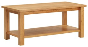 vidaXL Mesa de centro 110x55x40 cm madeira de carvalho maciça