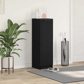 vidaXL Armário de Sapatos com porta Carvalho Preto 29,5 x 35 x 101 cm