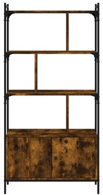 Estante c/ portas 76,5x30x154,5cm deriv.madeira carvalho fumado