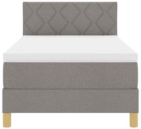 Cama Box com Colchão Taupe 90x200 cm Tecido