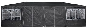 Tenda de Festa 12 lados antracite 8x4 m PE