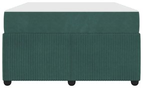 Estrutura de cama com colchão Verde-escuro 120 x 200 cm Veludo