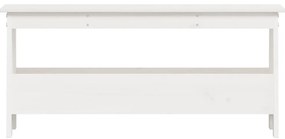 Banco de corredor 100x28x45 cm madeira de pinho maciça branco