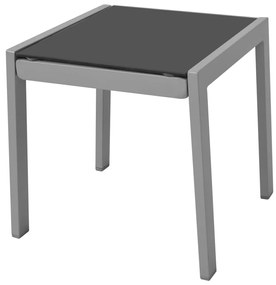 Espreguiçadeiras com mesa 2 pcs alumínio preto