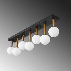 Candeeiro de Teto Even – Preto e Branco Antigo – 82 x 10 x 26 cm