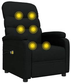 Poltrona de massagens elétrica tecido preto
