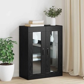 vidaXL Armário de Parede Suspenso Preto 69.5 x 34 x 90 cm