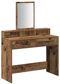 Mesa de Maquiagem vidaXL com Gavetas Madeira Antiga 100x41x140 cm