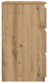 Mesas de cabeceira 2pcs derivados de madeira carvalho artisiano