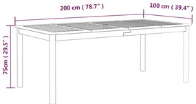 9 pcs conjunto de jantar para jardim acácia maciça cinzento