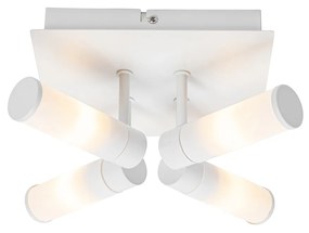 Moderna luminária de teto para banheiro branco 4 luzes IP44 - Banheira Moderno