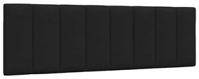 vidaXL Almofadão de cabeceira Hanko 160 cm tecido preto