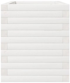 Vaso/floreira de jardim 70x40x49,5 cm pinho maciço branco