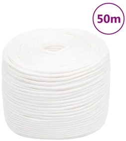 Corda de barco 8 mm 50 m polipropileno branco completo
