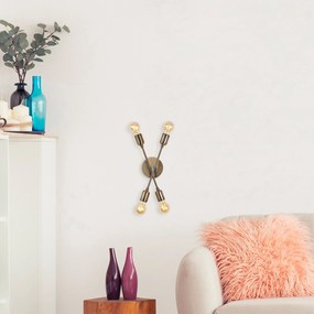 Candeeiro de Parede Fleur – Vintage – 17 x 8 cm