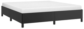 Estrutura de cama 160x200 cm couro artificial preto