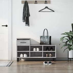 vidaXL Sapateira 102x36x60 cm derivados de madeira cinzento cimento