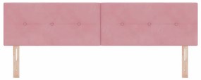 Cabeceira vidaXL Estofada com Botões Rosa 180 cm Veludo