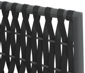 Cadeiras jardim c/ almofadões 6 pcs 54x61x83 cm vime PE preto