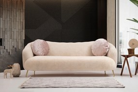 Sofá de 3 Lugares Istiridye – Bege – 215x90x80 cm