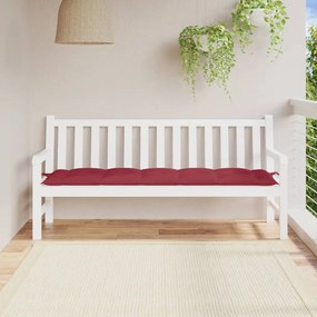 vidaXL Almofadão p/ banco de jardim tecido oxford vermelho tinto