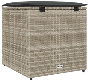 Caixa de Armazenamento Exterior Cinzento-claro e Cinzento-escuro