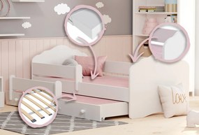 Cama infantil dupla Wave 160x80 branca - colchão e estrado incluído