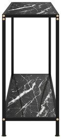Consola de Entrada Grazi - 120x35x75 cm - Vidro Temperado Preto - Efei