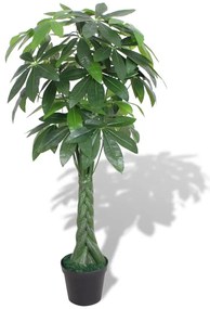 vidaXL Planta árvore da sorte artificial com vaso 145 cm verde