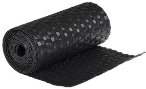 Telas de varanda 5 pcs 255x19 cm vime PE preto