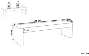 Banco de jardim em betão 150 cm branco TARANTO Beliani
