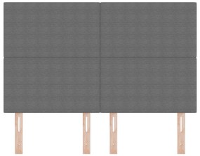 Cabeceira vidaXL Design Simples Cinza Claro 140 cm Tecido de Corduroy