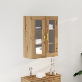 Armário de Parede com Portas de Vidro em Carvalho Artisan 69,5x34x90 c