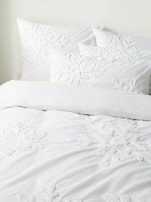 Capa de edredão em percal de algodão Vidal, com motivo de flocos de neve em relevo