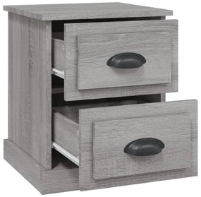Mesa de cabeceira 39x39x47,5 cm derivados madeira cinza sonoma