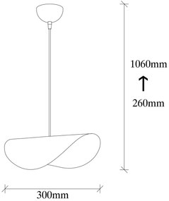 Chandelier Sivani – Branco/Dourado – 30 x 17 cm
