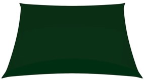 Para-sol estilo vela tecido oxford quadrado 3x3 m verde-escuro