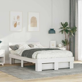 Estrutura da Cama com cabeceira Branco 140 x 190 cm