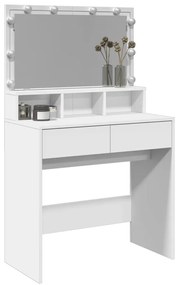 Toucador com LED 80x41x134,5 cm branco