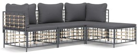 Sofá Lounge de Jardim Artemis - Cinzento