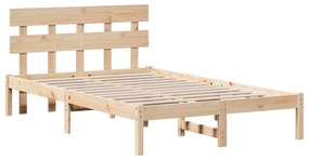 vidaXL Estrutura da Cama Castanho 120 x 200 cm Madeira de pinho maciça