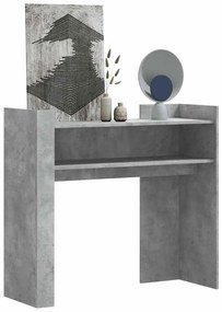 vidaXL Mesa consola 100x35x90 cm derivados de madeira cinzento cimento