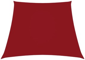 Para-sol estilo vela tecido oxford trapézio 2/4x3 m vermelho