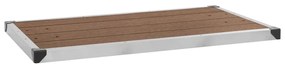Base chuveiro p/ exterior 110x62 cm WPC aço inoxidável castanho