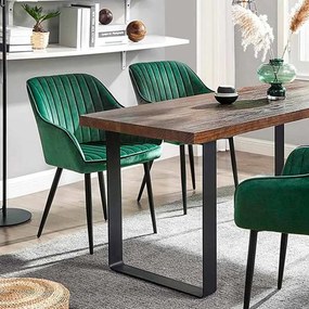 Conjunto de 2 cadeiras cozinha, jantar de jantar verde-preto