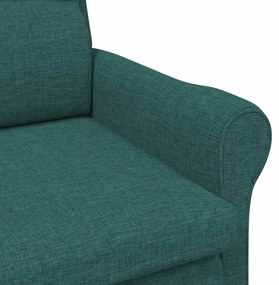 Poltrona Moderna Verde Escuro Tecido, Madeira Padrão Ergonómica