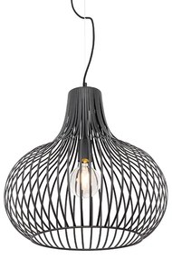 Candeeiro de suspensão moderno preto 48 cm - Saffira Moderno