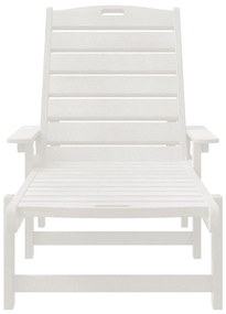 Espreguiçadeiras 2 pcs Branca 162x53x98.5 cm HDPE, vidaXL Espreguiçade