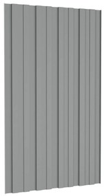 Painéis de telhado 36 pcs 80x45 cm aço galvanizado cinzento